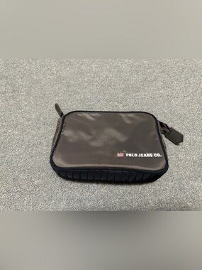Polo Jeans Co Ralph Lauren Cosmetic/ Toiletry Bag iPhone Makeup Case Brown